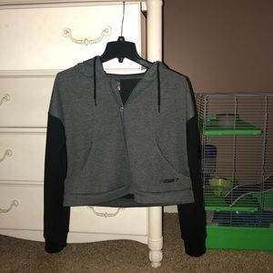 Two tone gymshark zip up hoodie